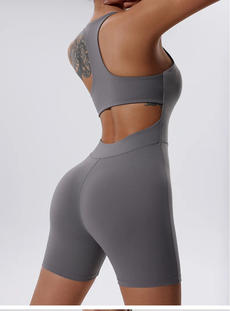 Awakens Zipper Yoga Bodysuit